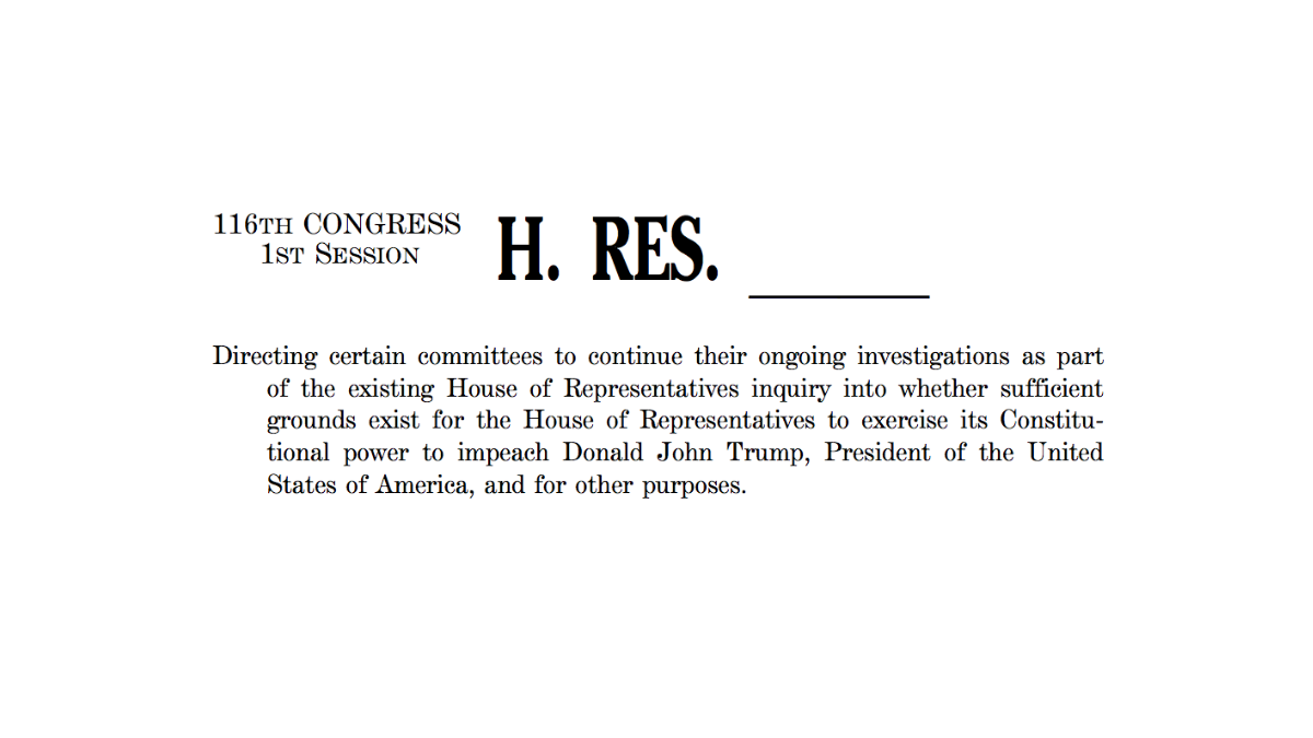 Impeachment Rules Resolution in plain English