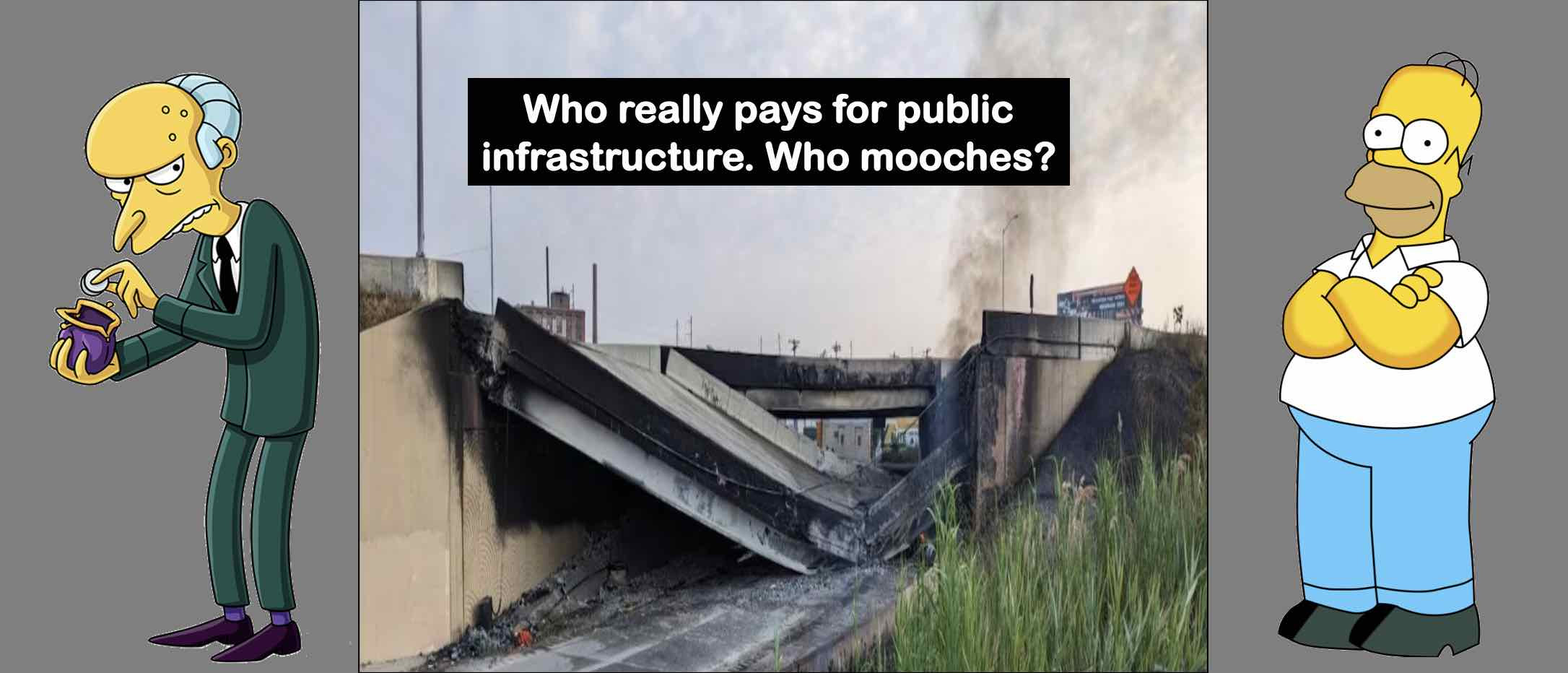 Who pays to repair collapsed bridges? Who mooches?